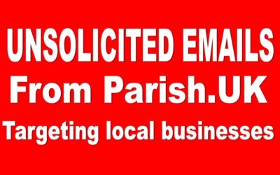 Unsolicited emails to local businesses from Parish.UK